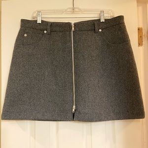 WEEKDAY- NWT- Grey Wool Mini Skirt Size L